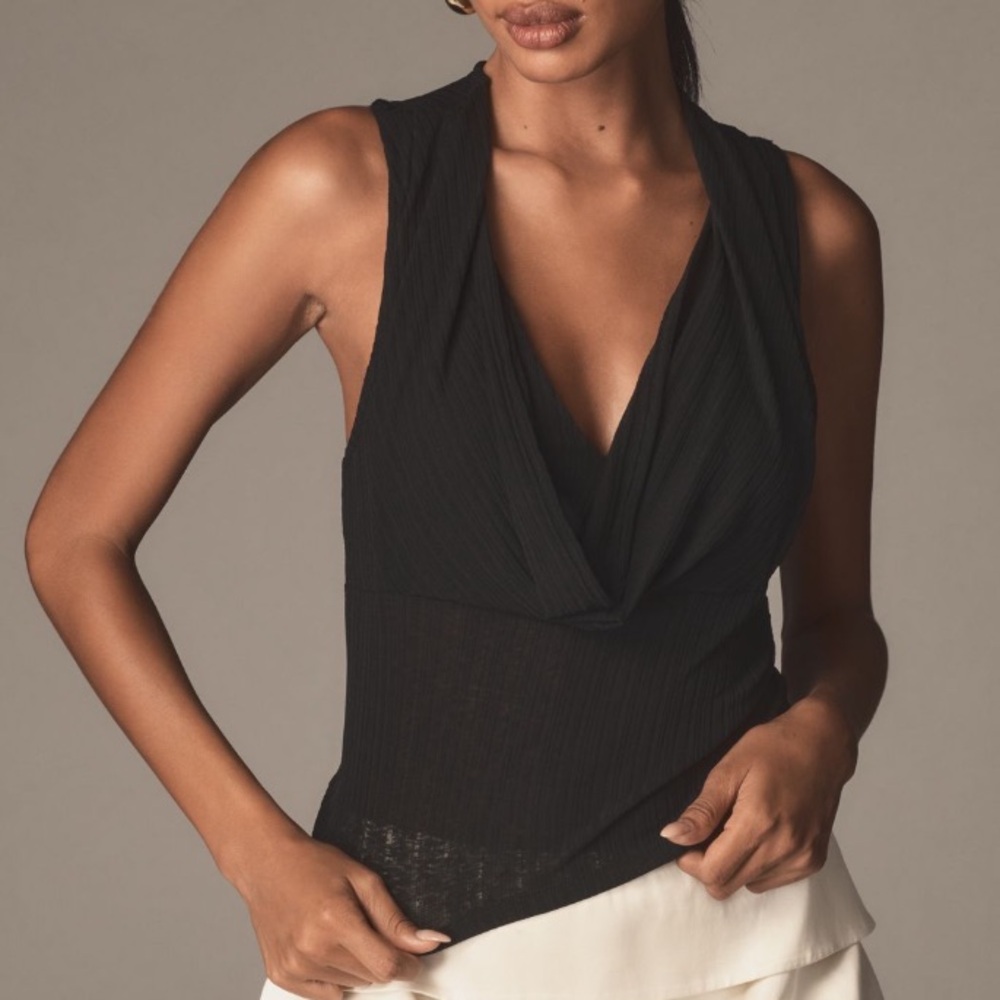 ANTHROPOLOGIE➕NWT Crop Cowl Neck Top
